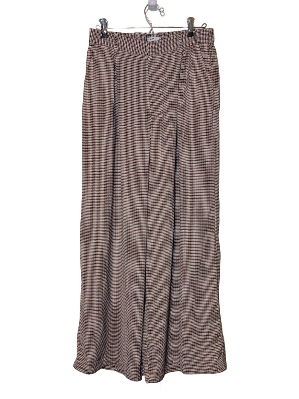 Wide-Leg Houndstooth Palazzo Pants